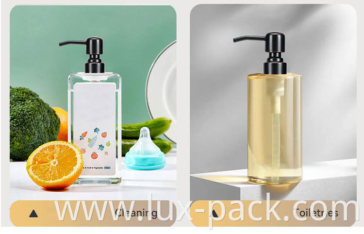 luxury 350ml 450ml 500ml 600ml 800ml shower gel Shampoo Conditioner cosmetic plastic